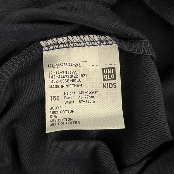 Uniqlo Girls Smooth Cotton Jersey Dress - Navy, Size 150/Adult Small - Picture 16 of 16